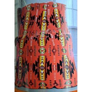 New Orange 50x60 Southwest Aztec Fleece Throw Gift Blanket Reversible Native NIP